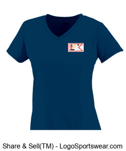 Ladys V-neck  (wicks moisture away from the body) Design Zoom